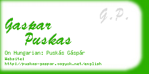 gaspar puskas business card