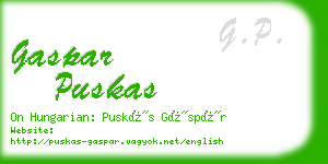 gaspar puskas business card